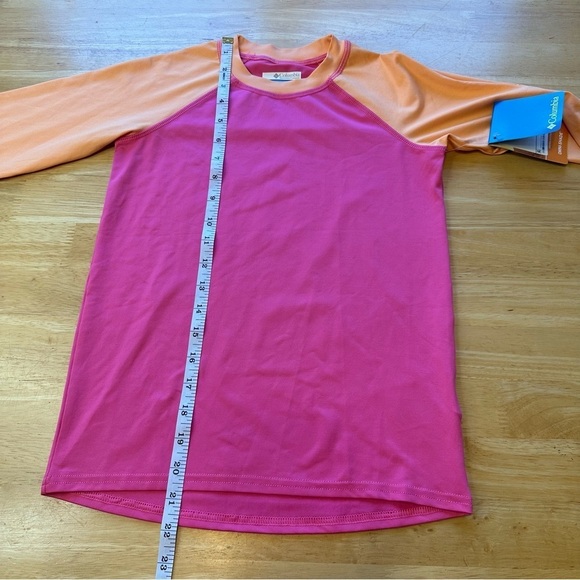 Columbia Girls Omni-Shade Long Sleeve Pink And Orange M Medium 10/12 NWT - Picture 4 of 12